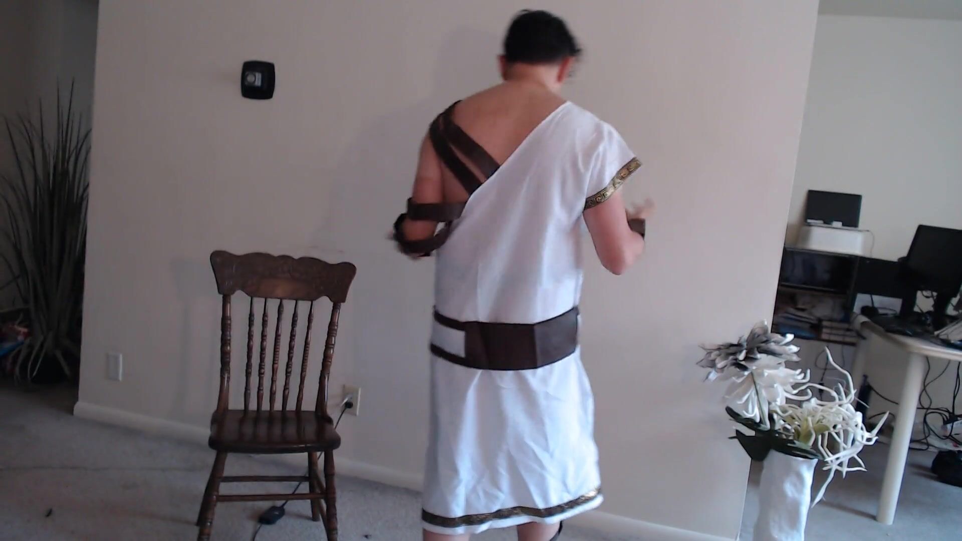 Ancient Greek Toga Porn - Maolos Greek Warrior with Strapped on Roman Sandals! XXX Porn! watch online