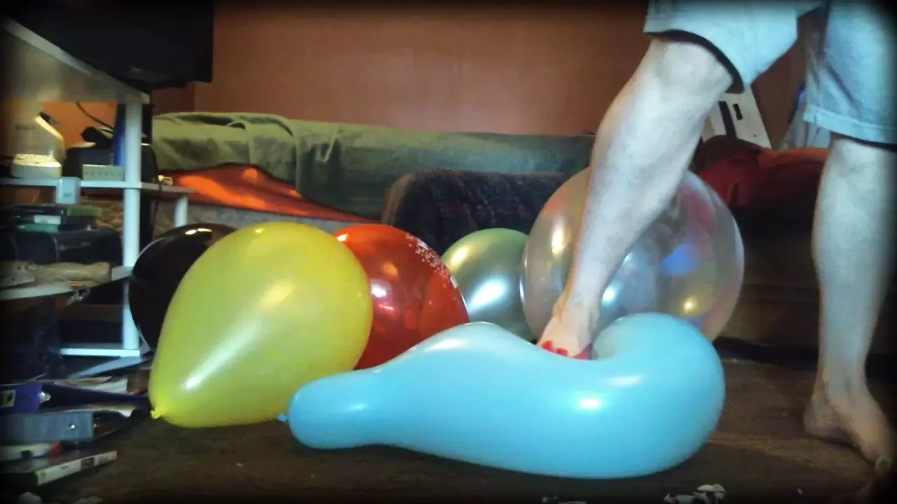 Balloonbanger 57) Step Pop Balloon Fetish - No Nudity-Retro