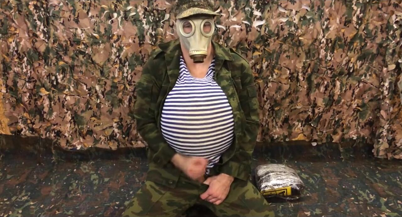 Russian Military Man PUMPS His stomach with A PUMP and Cums in Your FACE!!! watch online image pic