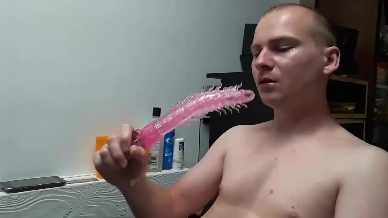 gay centipede vibrating dildo deepthroat