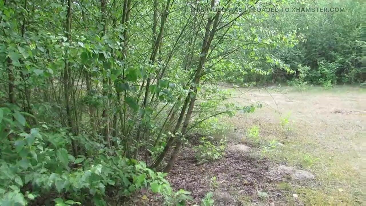 Naked boner walk in the woods