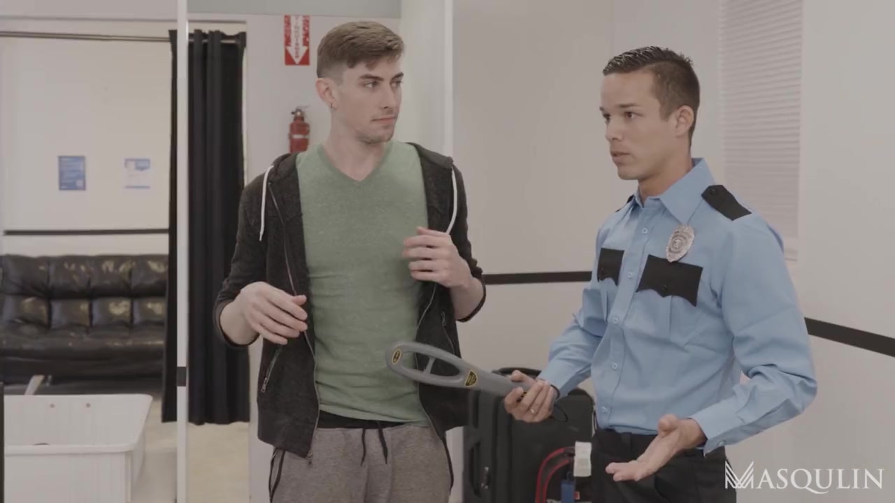 640px x 360px - Airport Security Michael DelRay take Jack Hunter for a Private Examination  watch online